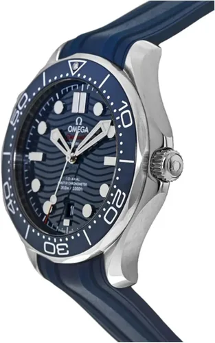 Vista 3 de Omega Seamaster - Reloj automático con esfera azul para hombre 21032422003001 Bobinado automático