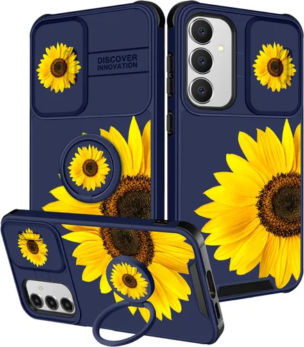 Vista 11 de Funda 2 en 1 para Samsung Galaxy S23 Ultra Flamingo para mujeres y niñas, diseño femenino de flamencos con cubierta deslizante para cámara y soporte