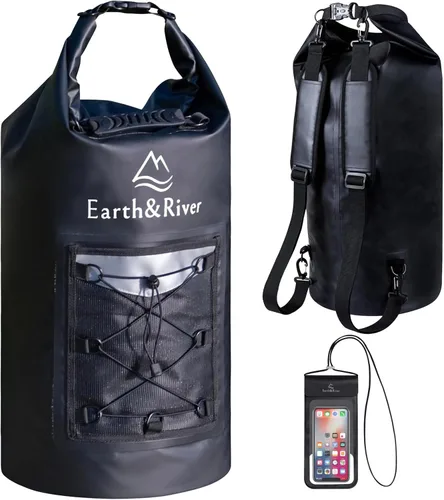 Vista 11 de EARTH&RIVER Mochila seca impermeable de alta calidad, extra gruesa, protección para todas las actividades acuáticas y campamentos, bolsa seca ligera