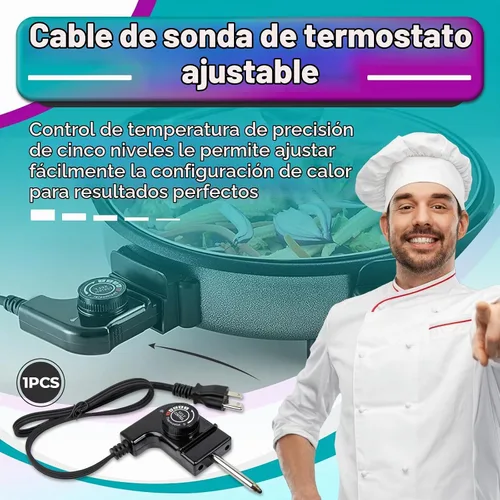 Vista 2 de Cable de sonda de termostato ajustable para ahumadores y planchas