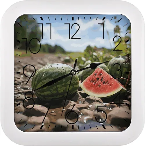 Vista 25 de 10" Square Modern Wall Clock,Animal Panther Print Kitchen Clocks Wall Battery Operated,Silent Non Ticking Unique Funny Cute Wall Clock for Living