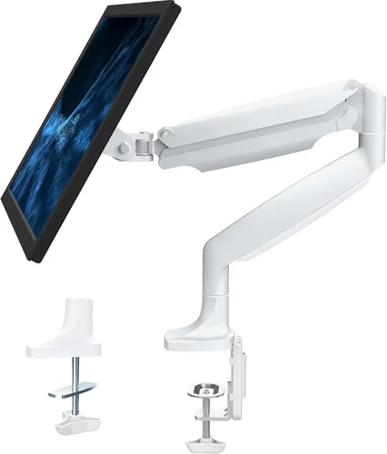 Vista 10 de VIVO Soporte de escritorio de aluminio premium ajustable en altura con brazo articulado para monitor único con resorte de gas, se adapta a pantallas