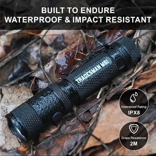 Vista 7 de Powertac M6 G3 Linterna Tradesman – 2030 Lúmenes, Alcance Largo de 330m, Cola Magnética, Recargable Compacta EDC Luz LED para Camping, Senderismo