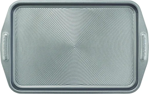 Vista 4 de Circulon Total Bakeware - Juego de bandejas antiadherentes para hornear galletas con estante de enfriamiento, 3 piezas, color gris