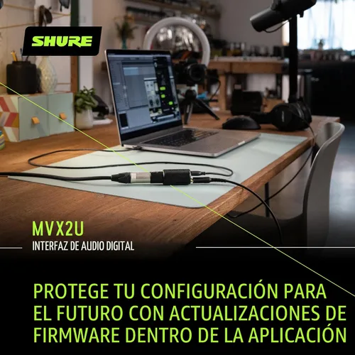 Vista 6 de Shure MVX2U - Interfaz XLR a USB con conector para auriculares, ganancia de 60 dB, monitoreo de latencia cero, alimentación fantasma de 48 V