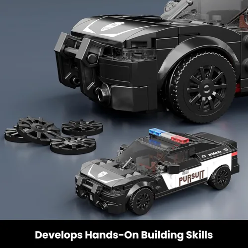Vista 6 de Mould King Speed Champion Hellcat - Kit de construcción de automóviles, modelo de juguetes de automóvil de carreras MOC, juego de bloques