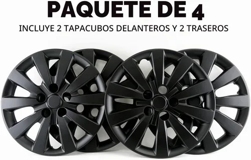 Vista 5 de Mayde Tapacubos de repuesto de 16 pulgadas para Nissan Sentra 2013-2018, Cubiertas de rueda de repuesto (Juego de 4, Negro mate)