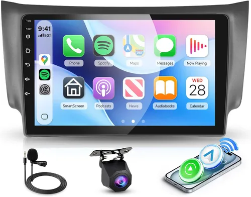 Vista 10 de Estéreo de coche para Nissan Sentra 2013-2017 Radio con Carplay inalámbrico