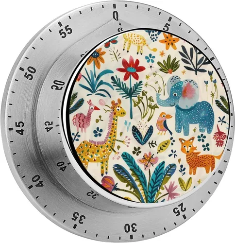 Vista 19 de Temporizadores mecánicos de cocina para cocinar, temporizador magnético de cuenta regresiva de 60 minutos con boca de animal, lindos temporizadores