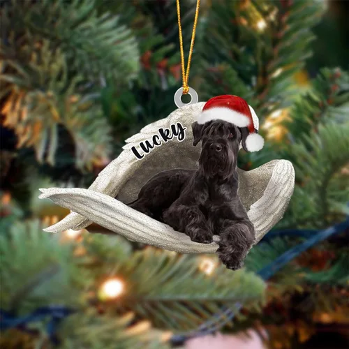 Vista 23 de Ángel durmiente de Afghan Hound para Navidad, adorno personalizado con el nombre del perro, adorno de Navidad personalizado para amantes de perros