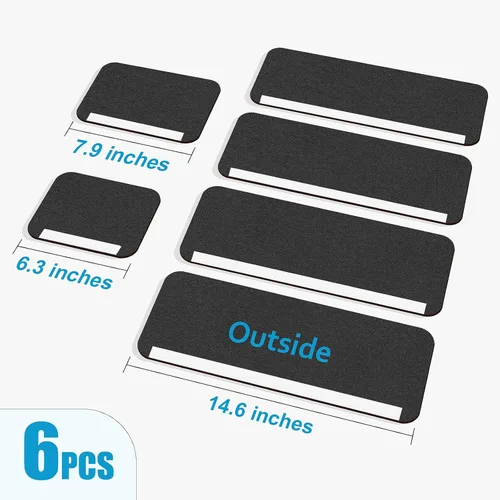 Vista 6 de Juego de 6 fundas para manijas de puerta de refrigerador, recortables, lavables, fundas para manijas de electrodomésticos, protector de manija