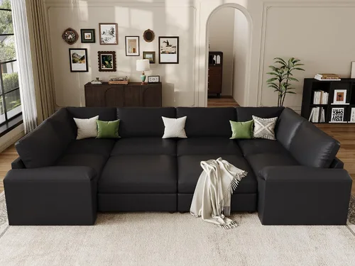 Vista 62 de EASE MOOSE Sofá modular seccional, sofá en forma de U para sala de estar Beige