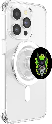 Vista 3 de Disney Villains Maléfica Cráneo de Azúcar Estilo Retrato PopSockets MagSafe PopGrip para iPhone