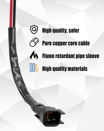 Vista 4 de Conector de alimentación de 12 V apto para Ford Maverick 2022-2023 Camión, enchufes de cama flexibles