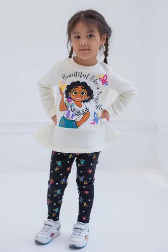 Vista 5 de Disney Encanto Mirabel Luisa Isabela - Conjunto de sudadera de forro polar y leggings para niñas pequeñas