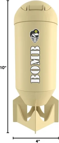 Vista 9 de Bomb Shaker Cup Botella agitadora con temática militar Taza de proteína a prueba de fugas con compartimento de almacenamiento Mezcla de polvos