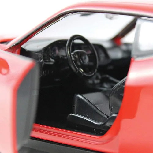 Vista 8 de Dodge Challenger SRT Hellcat Widebody Red 1/24 modelo fundido a presión 2018 por Motormax 79350