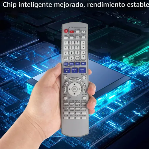 Vista 3 de EUR7662Y30 Control remoto compatible con sistema estéreo de cine en casa Panasonic DVD SA-HT740 SA-HT743 SA-HT744 SA-HT940 SA-HT740P SC-HT740