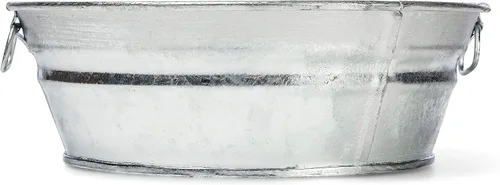 Vista 6 de Behrens 101LFT 1 Qt. Tina Baja Plana de Acero Galvanizado en Caliente, Plateado