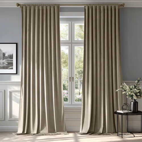 Vista 21 de MIULEE Cortinas de Terciopelo Negro de 84 Pulgadas de Largo 2 Paneles - Cortinas de Ventana con Pliegues Pinzados de Lujo que Oscurecen