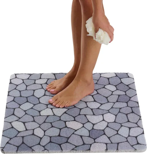 Vista 157 de Enkosi Alfombra de ducha antideslizante Loofah para suelos de ducha, bañera, baños, zonas húmedas, alfombrilla de baño acolchada con agujeros