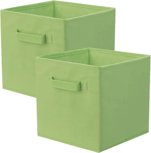 Vista 32 de PowerKing Cubos de almacenamiento plegables con asas, contenedores plegables de tela para estantes de armario, contenedores de almacenamiento