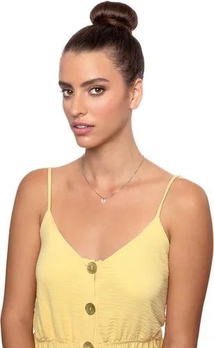 Vista 3 de NanoStyle Colgante romántico de corazón pequeño con texto en inglés I Love You inscrito en oro puro sobre circonita cúbica brillante collar