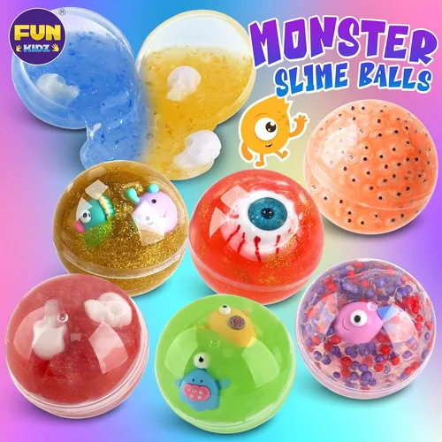 Vista 4 de Kit de slime de monstruo de Halloween para niñas de 6 a 12 años, kit de fabricación de slime FunKidz que brilla en la oscuridad para niños, haz