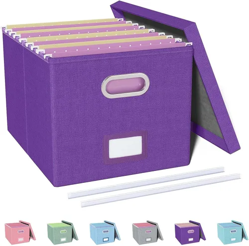Vista 61 de Oterri Organizador de Archivos, Caja de Archivos, Gabinete de Archivos para Almacenamiento de Carpetas de Archivos Tamaño Carta, Organizador