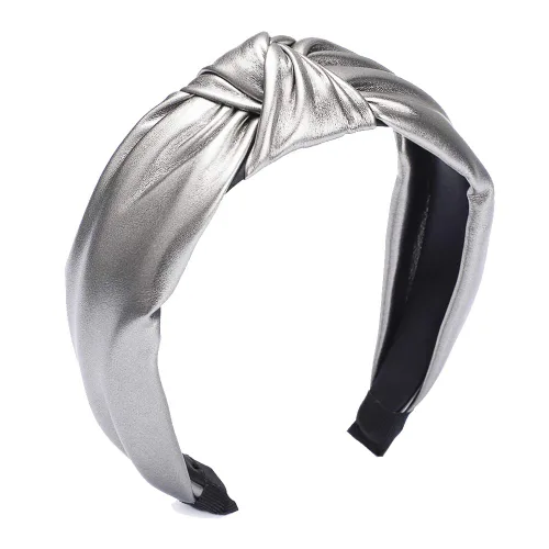 Vista 8 de Diadema para mujeres, diadema ancha anudada, banda elástica para el cabello de yoga, accesorios de moda para el cabello para mujeres (Beige)