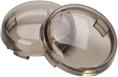 Vista 9 de Onmi cubiertas de lente ahumado turn signal para Harley-Davidson paquete de 2, Ambar