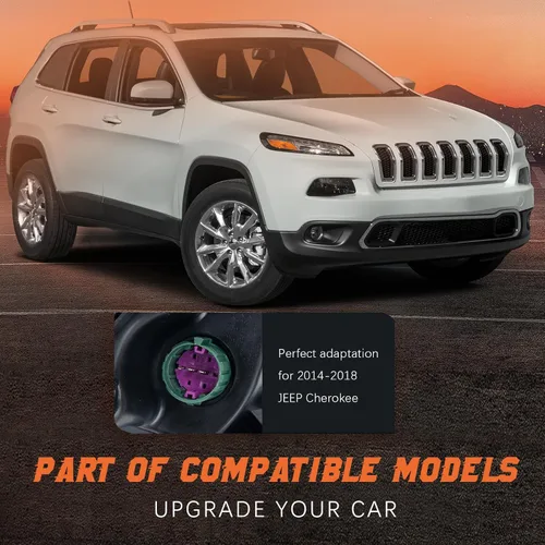 Vista 7 de Conjunto de faros delanteros HID compatible con Jeep Cherokee 2014, 2015, 2016, 2017, 2018, Jeep Cherokee, conjunto de faros de xenón con borde