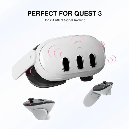 Vista 2 de APEXINNO VR Shell Cover Skin for Meta Quest 3 Headset Accessories, Transparent Shell Headset Protector for Oculus Quest 3 VR Headsets, PC