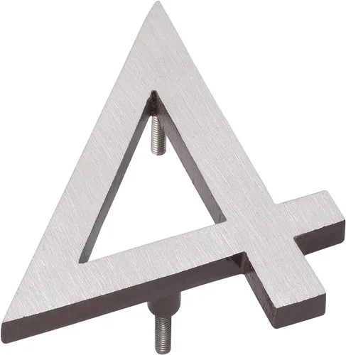 Vista 6 de Montague Metal Products 6 pulgadas níquel satinado/bronce romano de dos tonos Alumunim flotante o plana casa moderna número 1