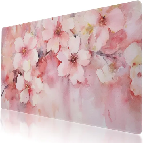Vista 19 de Alfombrilla de mouse grande con diseño de flamenco para juegos de 35.5 x 16 pulgadas, base antideslizante, resistente al agua, ideal para jugadores