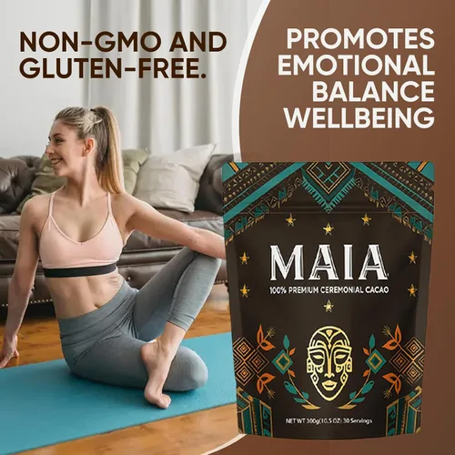Vista 7 de Cacao ceremonial Maia, con flavanol, nattoquinasa, teobromina, magnesio y mezcla de flavonoides naturales, apoya la circulación, la salud arterial