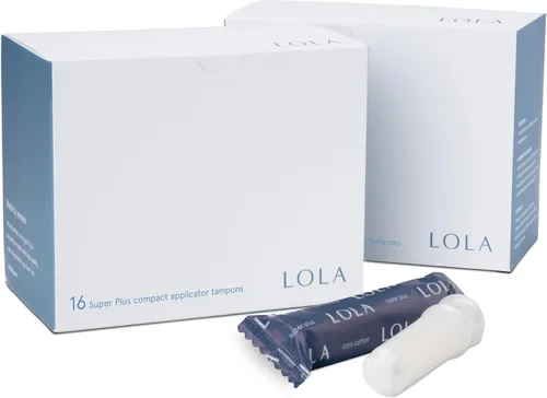 Vista 11 de LOLA Tampones de algodón 100% orgánico, 8 unidades, tampones súper no tóxicos, productos de higiene femenina de período, productos aprobados por