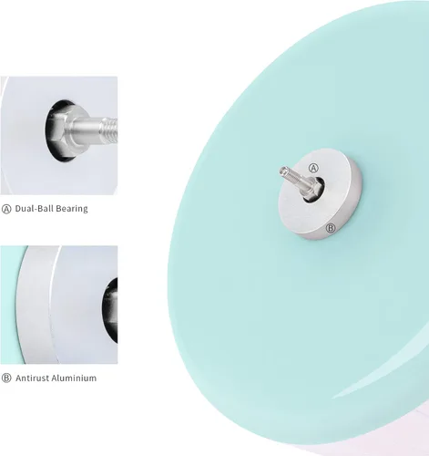 Vista 8 de Niteangel Ruedas de ejercicio súper silenciosas para hámster: ruedas giratorias silenciosas para hámster con soporte ajustable para hámsters, Verde