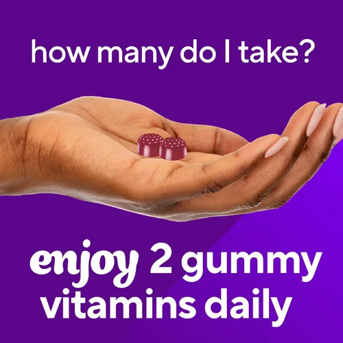 Vista 10 de vitafusion Vitaminas gomosas de biotina extra fuertes, sabor a bayas, 5,000 mcg de vitaminas de biotina, marca de vitaminas gomosas número 1
