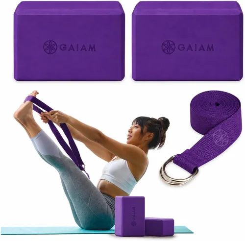 Vista 16 de Gaiam Bloque de yoga – Espuma EVA sin látex – Superficie antideslizante suave con bordes biselados para yoga, pilates, meditación Rubor ateniense