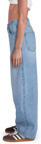 Vista 2 de Jeans Vaqueros de Barril Holgados para Mujer, de Pierna Ancha, de Tiro Medio, Denim Premium