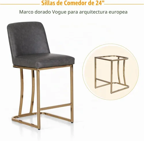 Vista 7 de Sophia & William Juego de 2 taburetes de bar de altura de mostrador, taburetes de bar de 24 pulgadas con respaldo para encimera de cocina, modernos