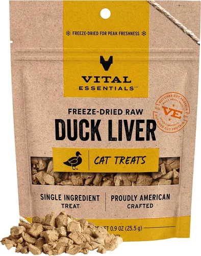 Vista 10 de Vital Essentials Golosinas liofilizadas para gatos, menudos de pavo, bolsa de 1 onza