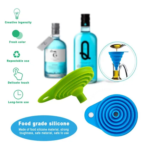 Vista 3 de Embudo plegable para transferencia de líquidos de botella de agua