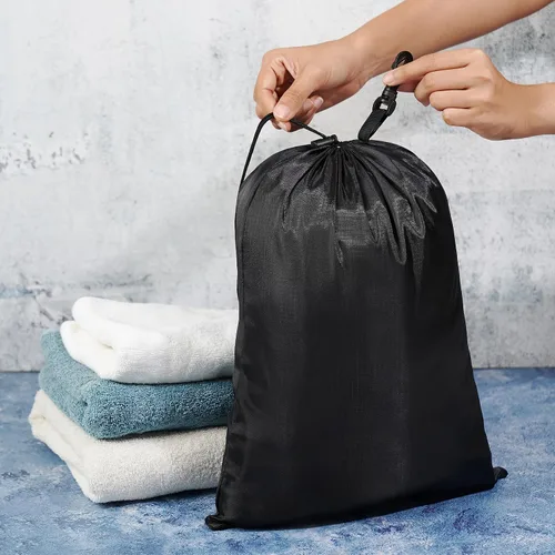 Vista 7 de PALTERWEAR Bolsa con cordón Cinch and Ditty Pouch con clip para viajes, armario, exteriores Juego de 5 (negro, 10 x 15 pulgadas), Negro -, Bolsa