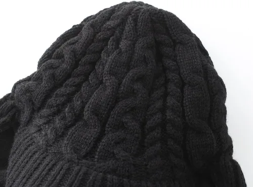 Vista 4 de LLmoway Gorro de invierno para hombre y mujer con visera cálido con orejeras, gorro con forro polar