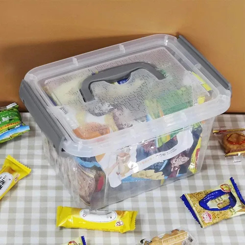 Vista 5 de Paquete de 6 contenedores de almacenamiento de plástico, caja