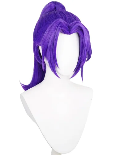 Vista 19 de Peluca corta y recta de anime para cosplay de anime de 14 pulgadas, peluca