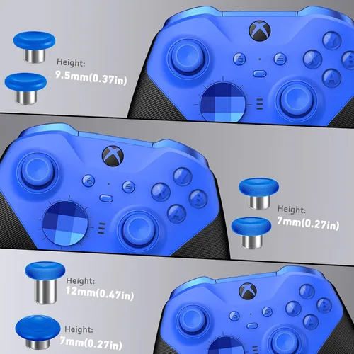 Vista 3 de Paletas de control de repuesto para palancas de pulgar para Xbox One Elite Controller Series 2 Core Joystick Kit Piezas de Palanca Trasera Paddle