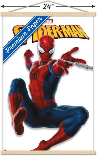 Vista 3 de Trends International Marvel Comics - Póster de pared con marco magnético de Spider-Man